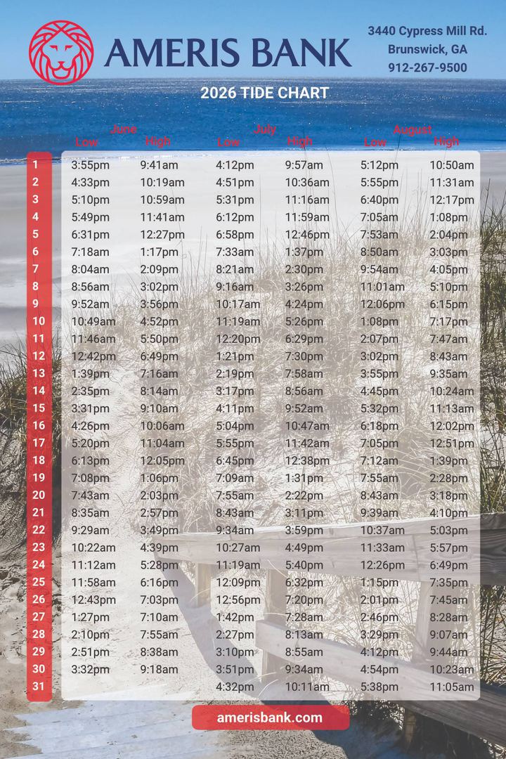Ameris Bank custom tide chart